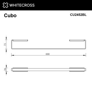 Полотенцедержатель WHITECROSS Cubo CU2452GM 60 см оружейная сталь